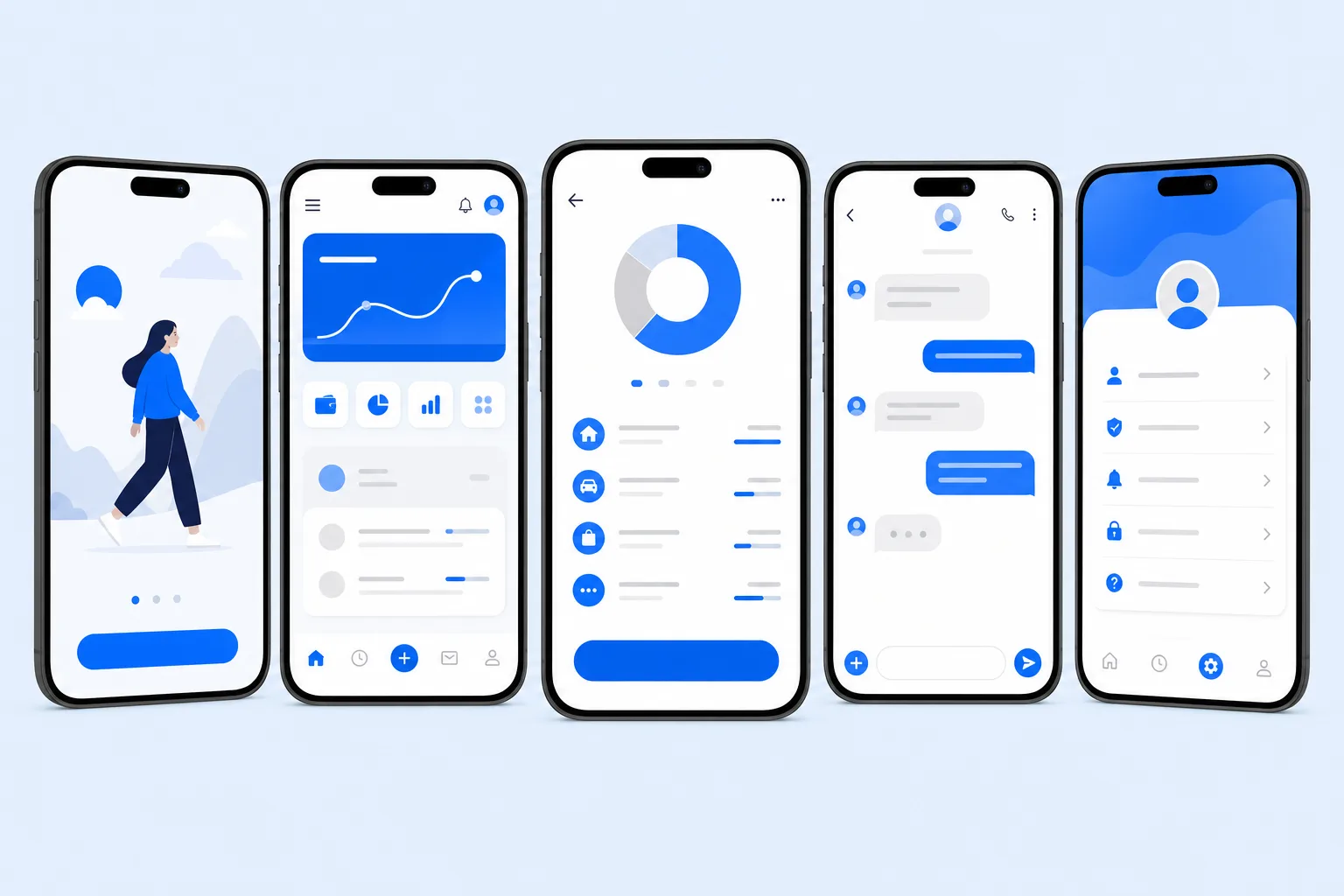 Écrans d'application mobile sur smartphone pour une entreprise à Aix-en-Provence