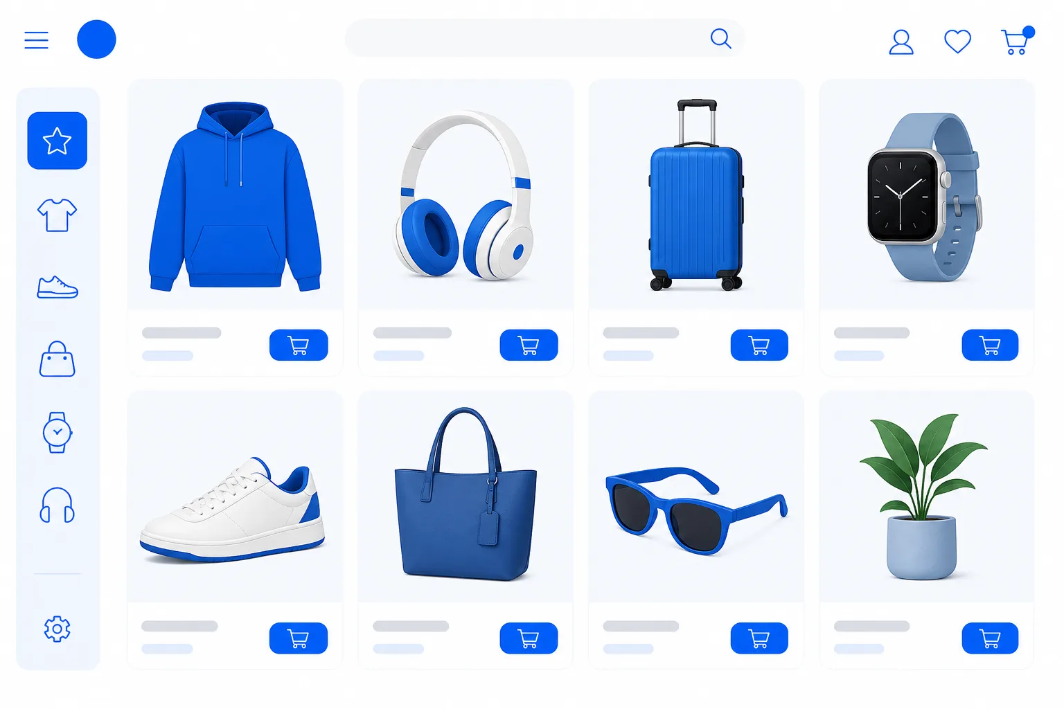 Catalogue produits d'une boutique en ligne créée pour une entreprise à Aix-en-Provence