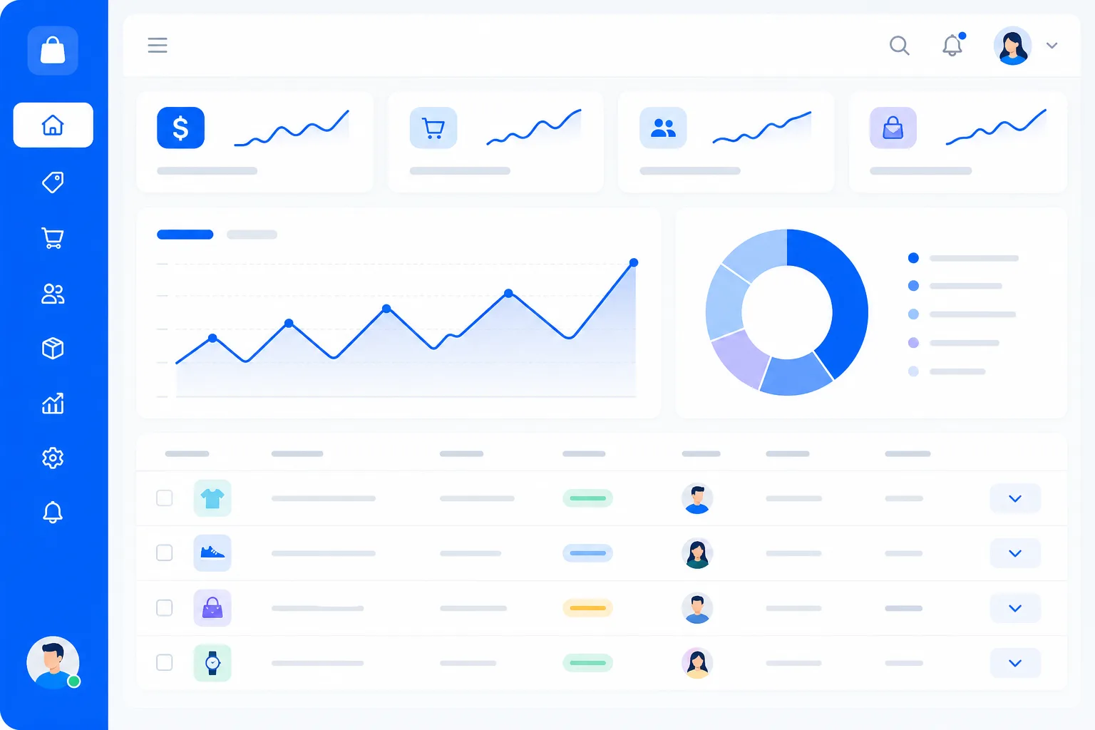 Tableau de bord de gestion e-commerce pour une PME aixoise